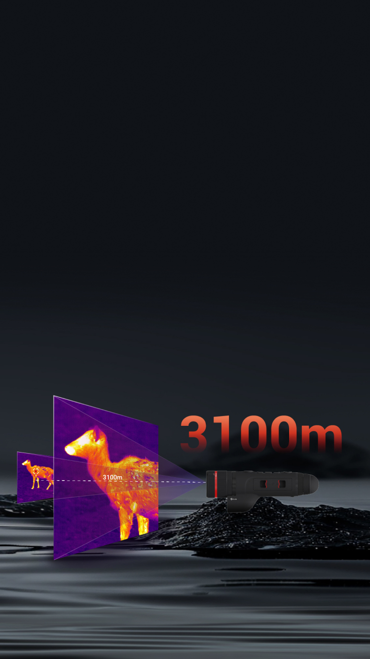 3x optical zoom, detection distance up to 3100m