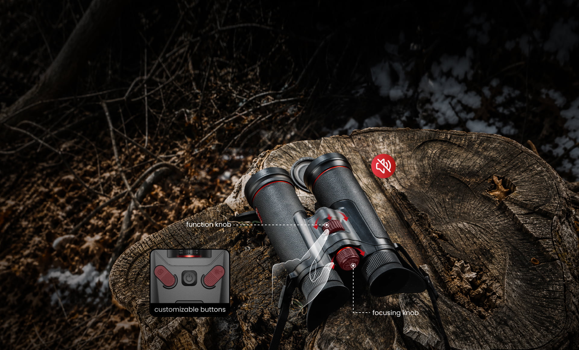 One-Handed Focusing<br>Simple, Silent Operation