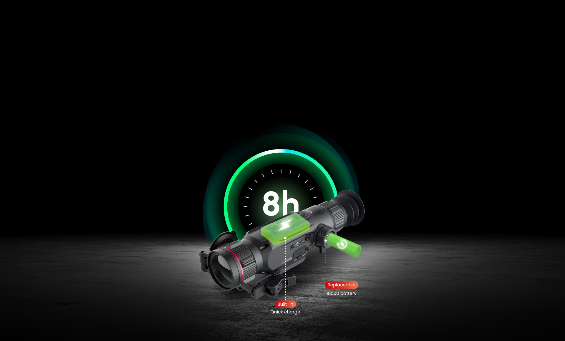 Quick charging<br>All-day power