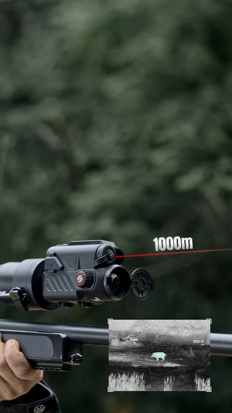 Accurate 1000m laser rangefinder